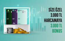 TEB'den Size Özel 3.000 TL ve üzeri harcamanıza toplam 3.000 TL Bonus!